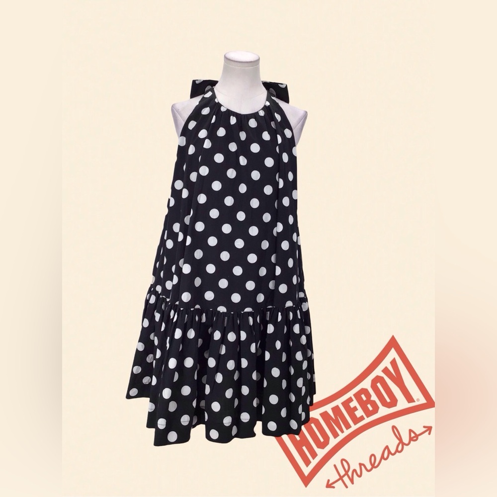 BLACKHALO Black Polka Dot Kids Dress size 2